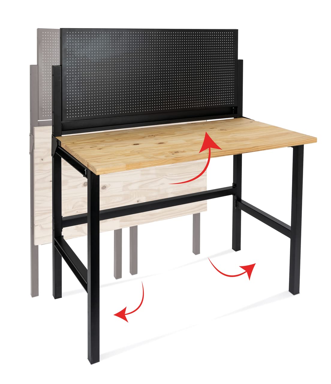 hemmdal-werkbank-klappbar-lochr-ckwand-150kg-stahl image 2