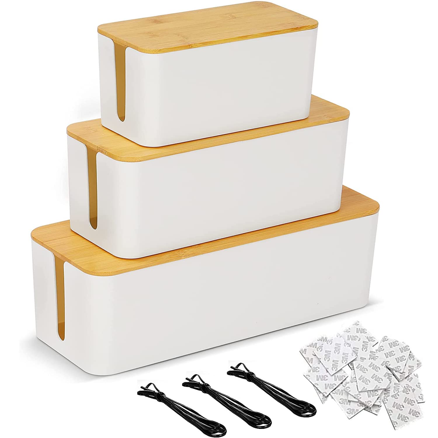 senenqu-kabelbox-3er-set-schwarz-kabelbox-mit-holzdeckel image 8