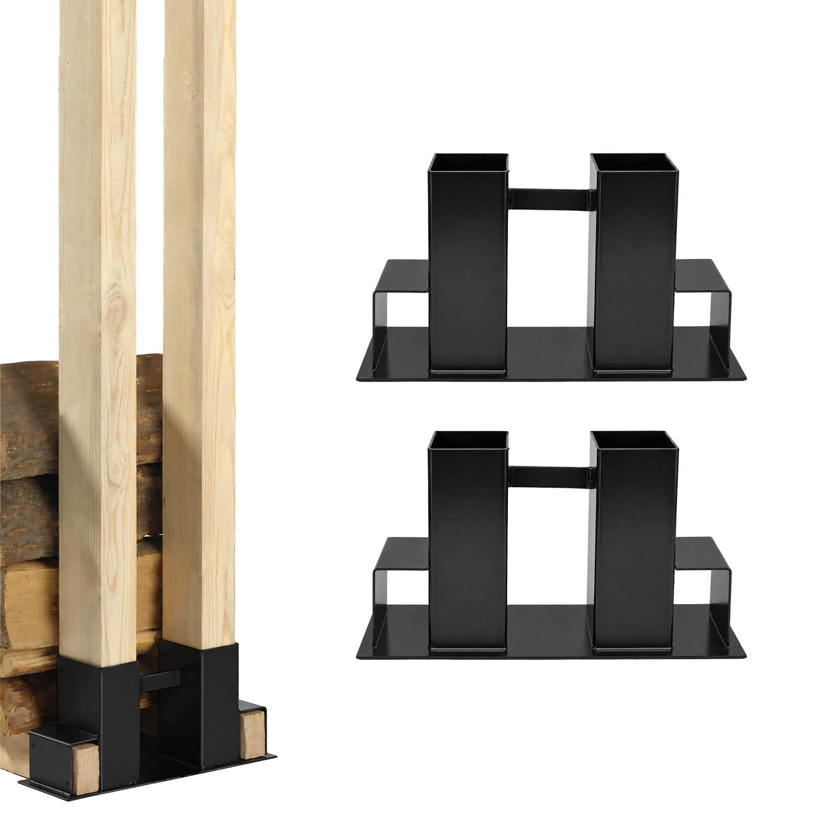 trutzholm-holzstapelhilfe-halter-2-st-ck-schwarz-stahl image 1
