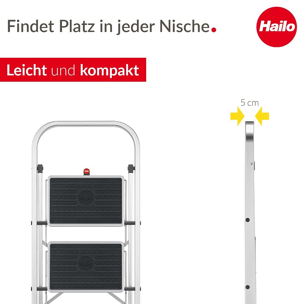 hailo-k70-standardline-alu-trittleiter-3-stufen-silber-150-kg image 4