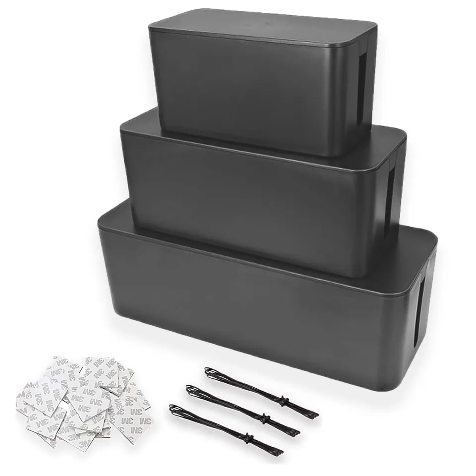senenqu-kabelbox-3er-set-schwarz-gro-mittel-klein image 1