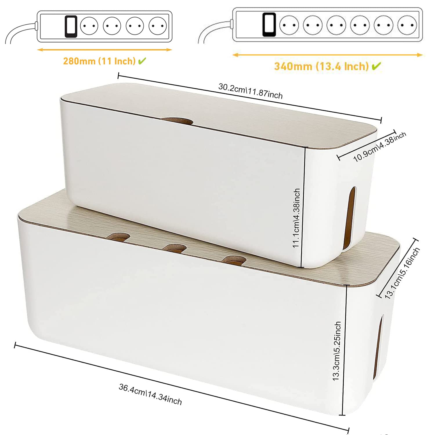 senenqu-kabelbox-2er-set-wei-kabelaufbewahrung-mit-holzdeckel image 2