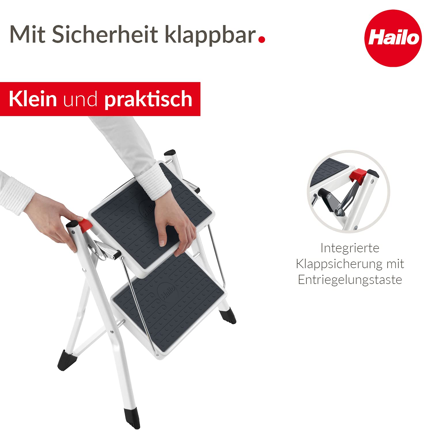 hailo-mk60-trittleiter-2-stufen-stahl-wei-150kg-klappbar image 3