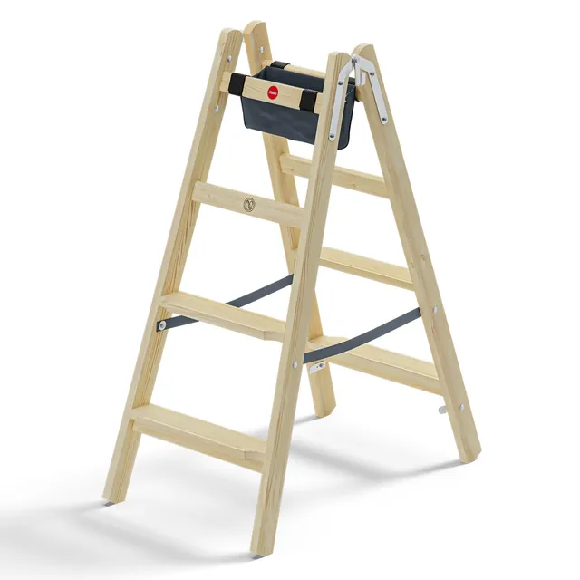 hailo-master-h80-holzleiter-2x4-stufen-150-kg image 1