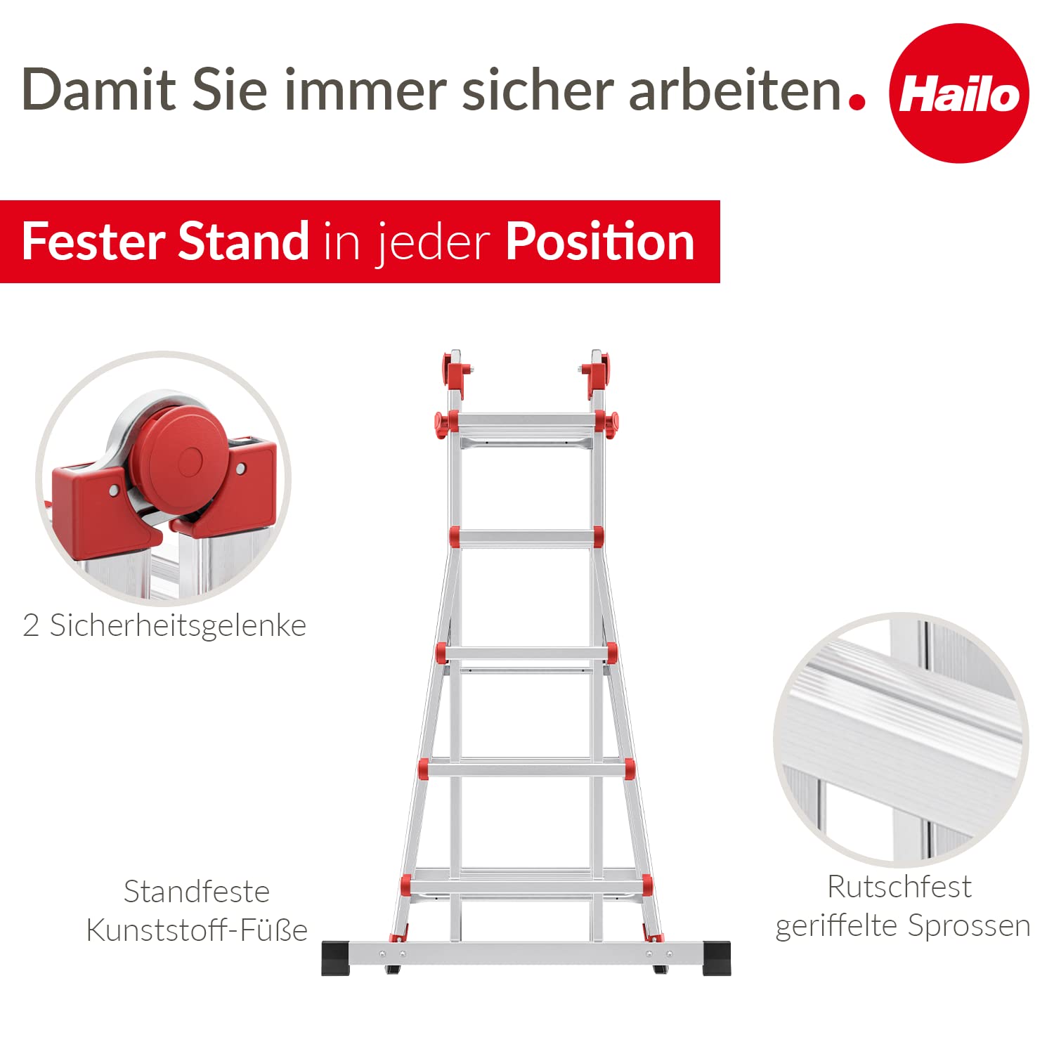 hailo-m80-multifunktionsleiter-alu-4x5-verstellbar-150-kg image 4