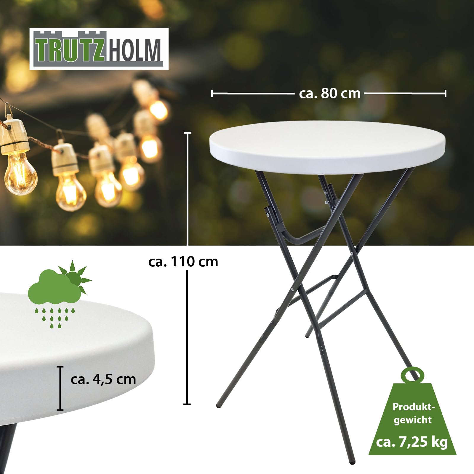 trutzholm-stehtisch-klappbar-80-cm-bistrotisch-wei-ohne-husse image 2