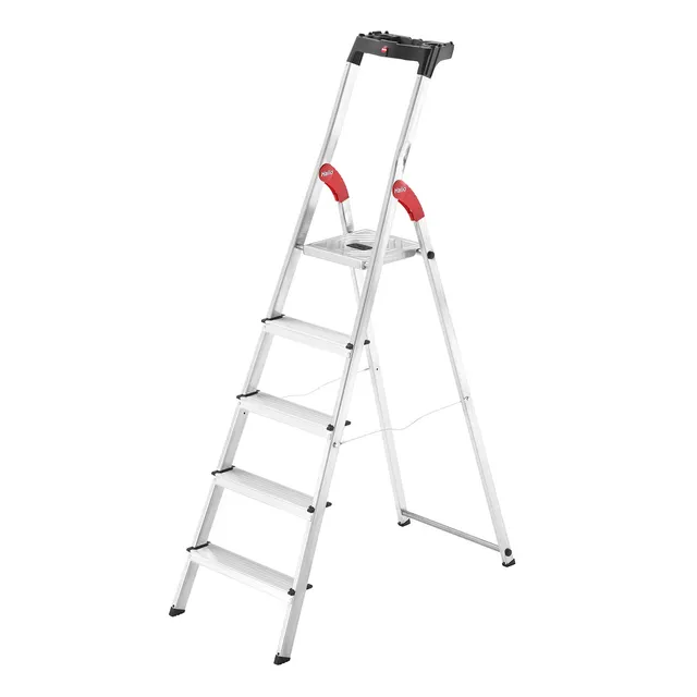 hailo-l60-standardline-stehleiter-5-stufen-mit-ablage image 1