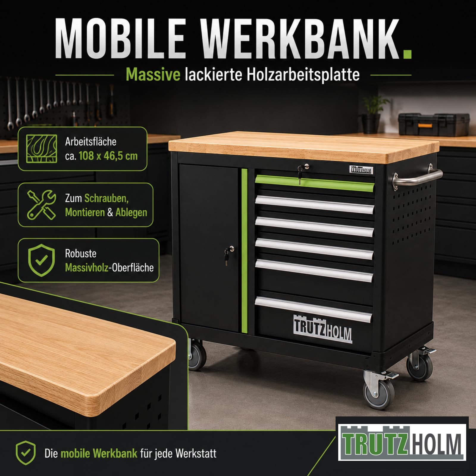 trutzholm-werkstattwagen-deluxe-leer-gr-n-6-schubladen-holz image 7
