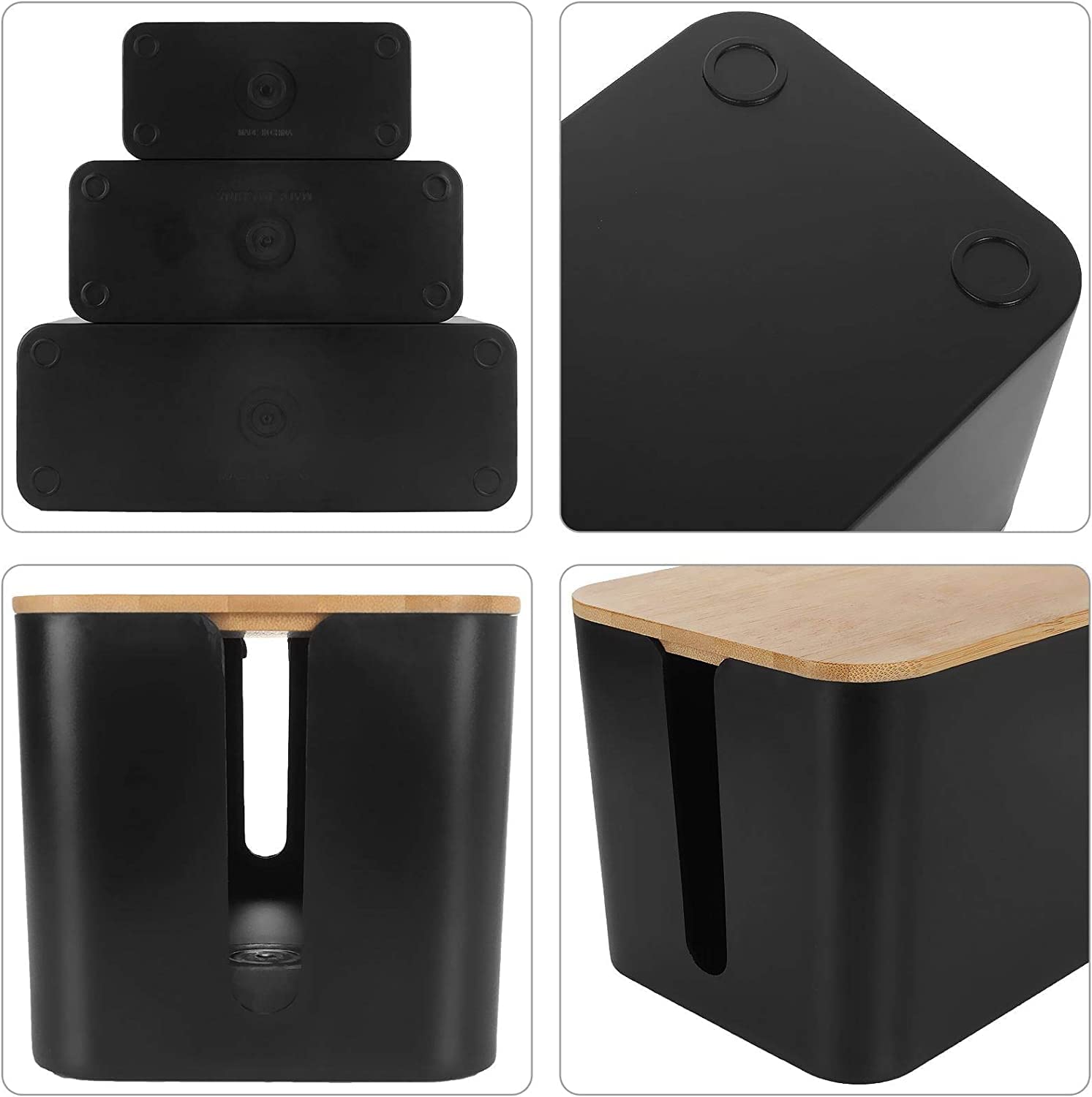 senenqu-kabelbox-3er-set-schwarz-kabelbox-mit-holzdeckel image 3