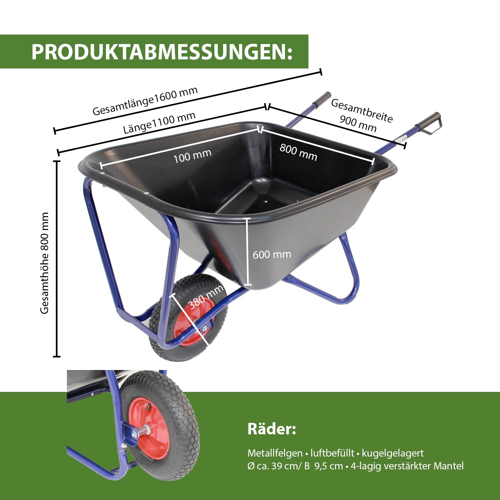 trutzholm-schubkarre-1-rad-290l-300kg-kunststoff-luftrad image 5