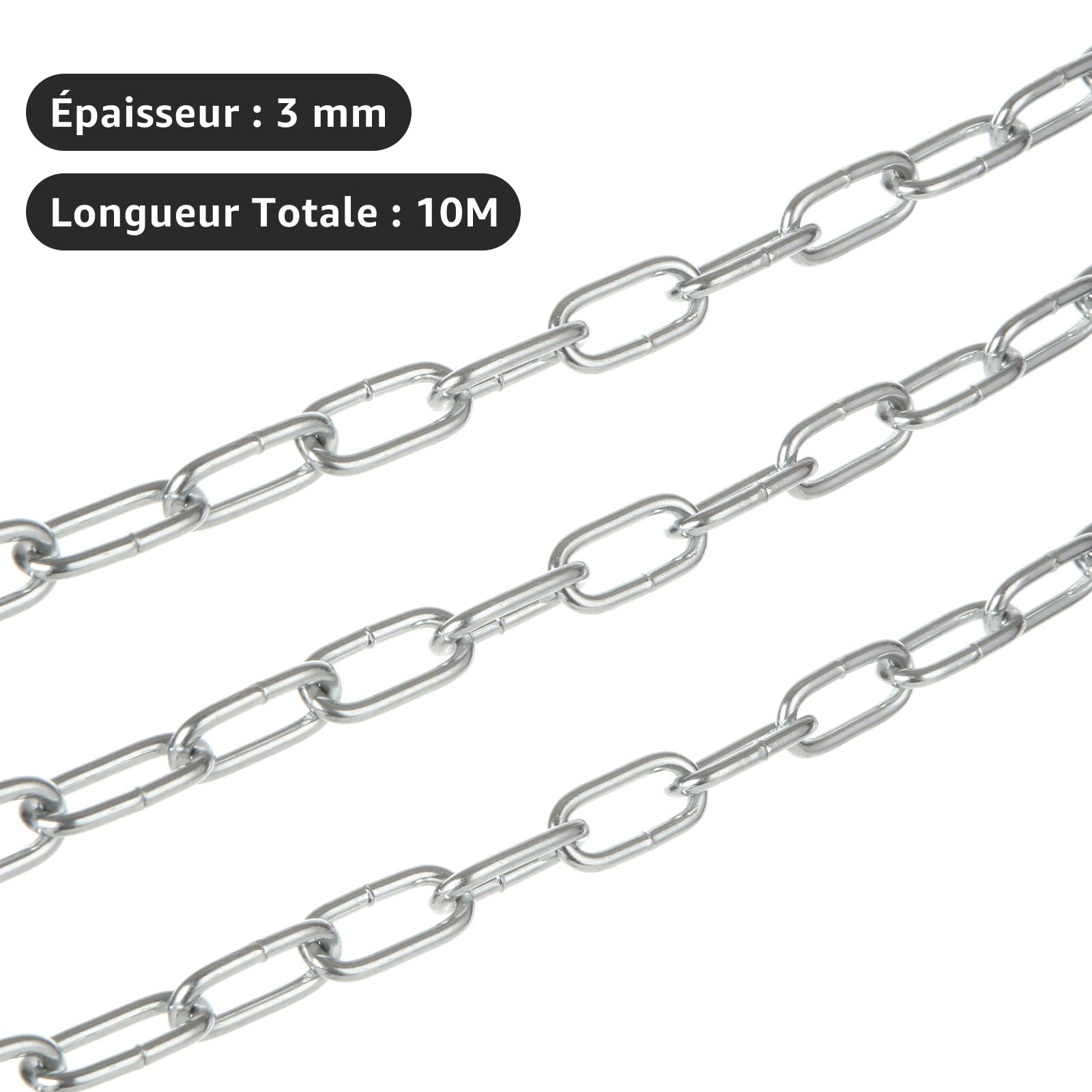 senenqu-stahlkette-10-m-verzinkt-3-mm-2x5-m-gliederkette image 2