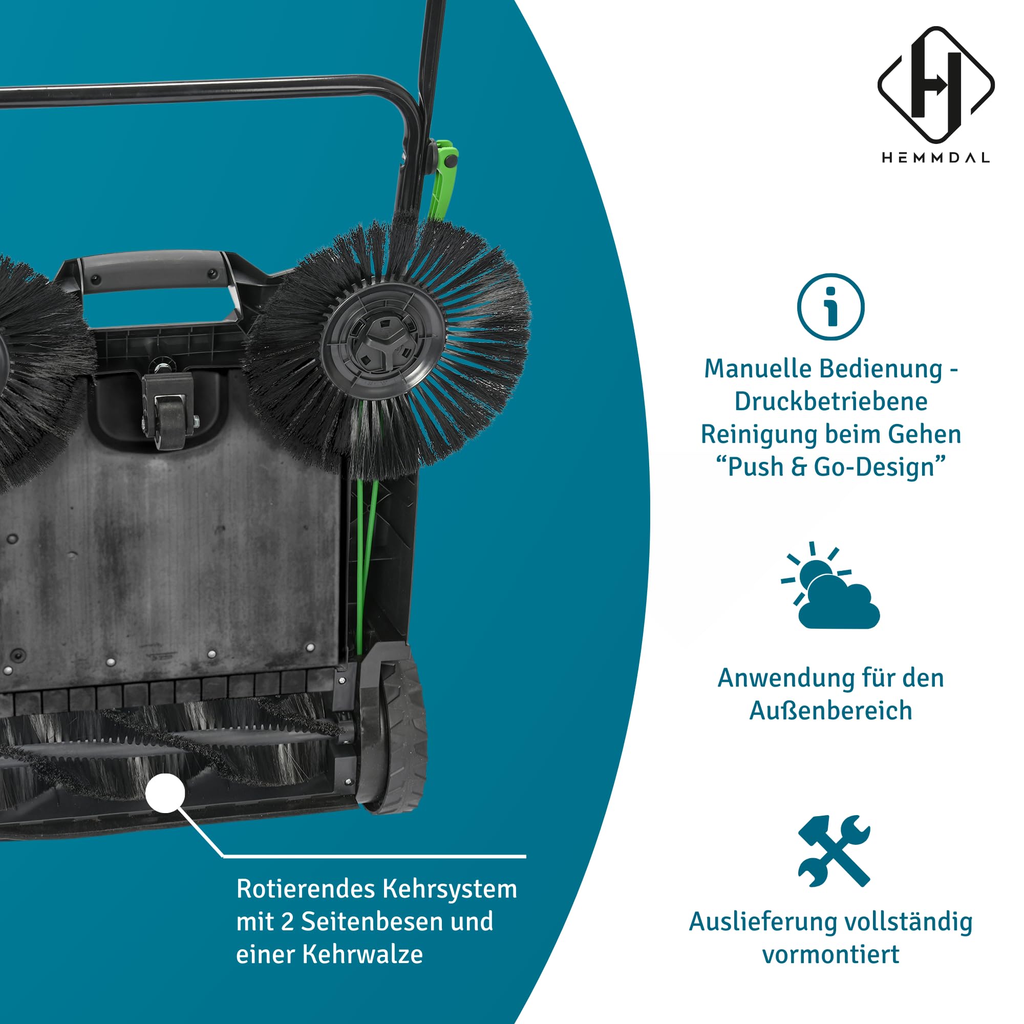 hemmdal-transportwagen-kehrmaschine-manuell-65cm-20l image 4