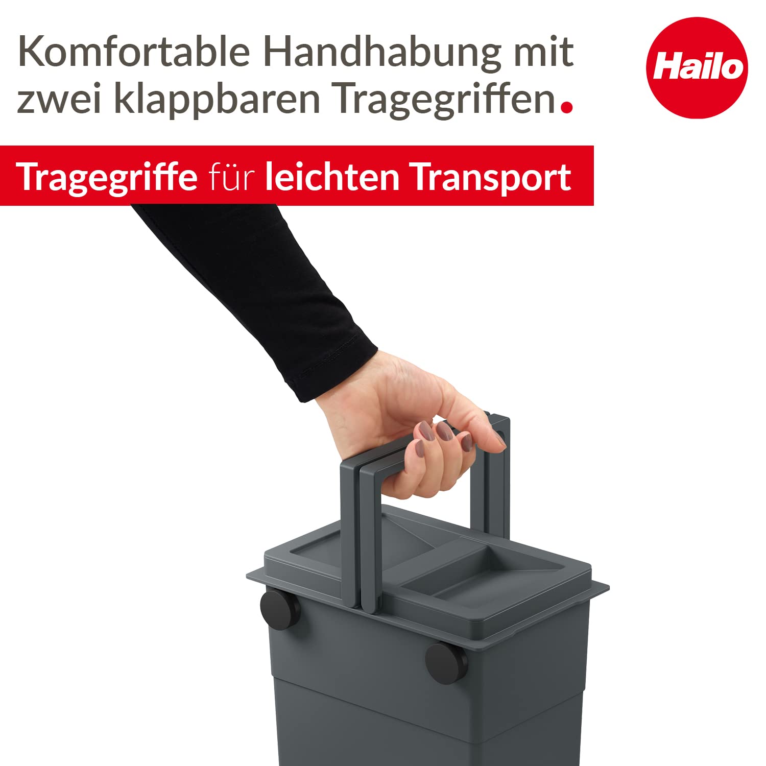 hailo-flexbox-s-m-lleimer-7-liter-mit-deckel-schwarz image 4