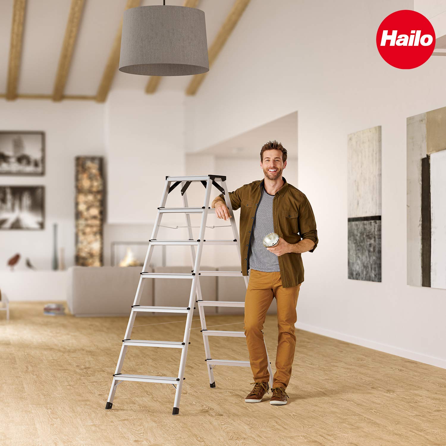 hailo-d60-standardline-bockleiter-2x5-stufen-150kg image 7