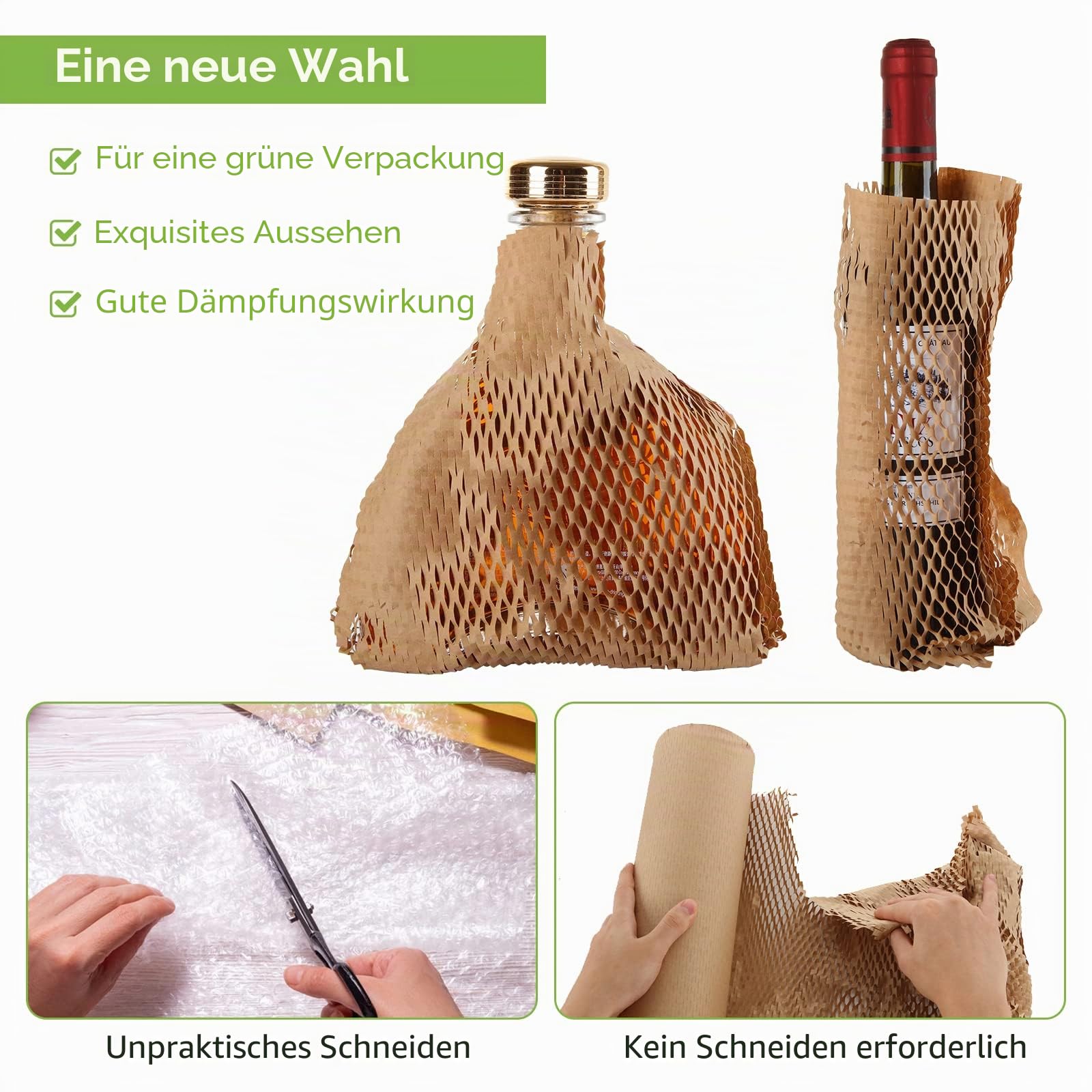 senenqu-wabenpapier-verpackung-50m-x-40cm-kraftpapier-braun image 3