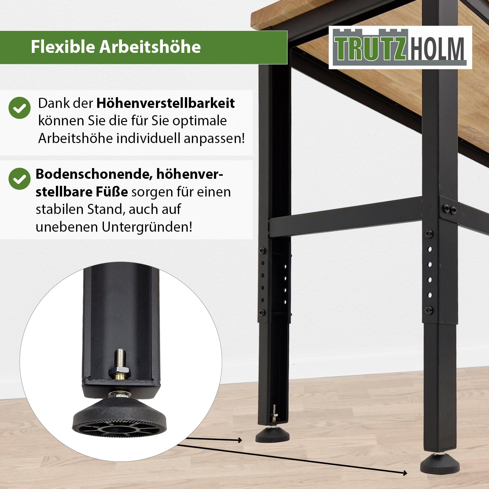 trutzholm-werkbank-werktisch-135x46-holz-300-kg-verstellbar image 4