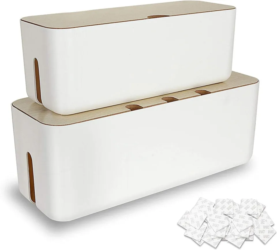 senenqu-kabelbox-2er-set-wei-kabelaufbewahrung-mit-holzdeckel image 1