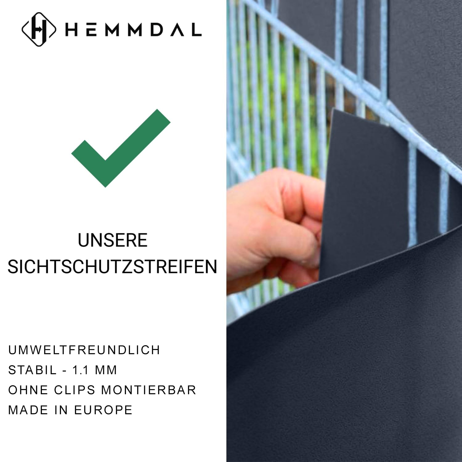 hemmdal-sichtschutzstreifen-10er-2-53m-zaun-anthrazit image 2