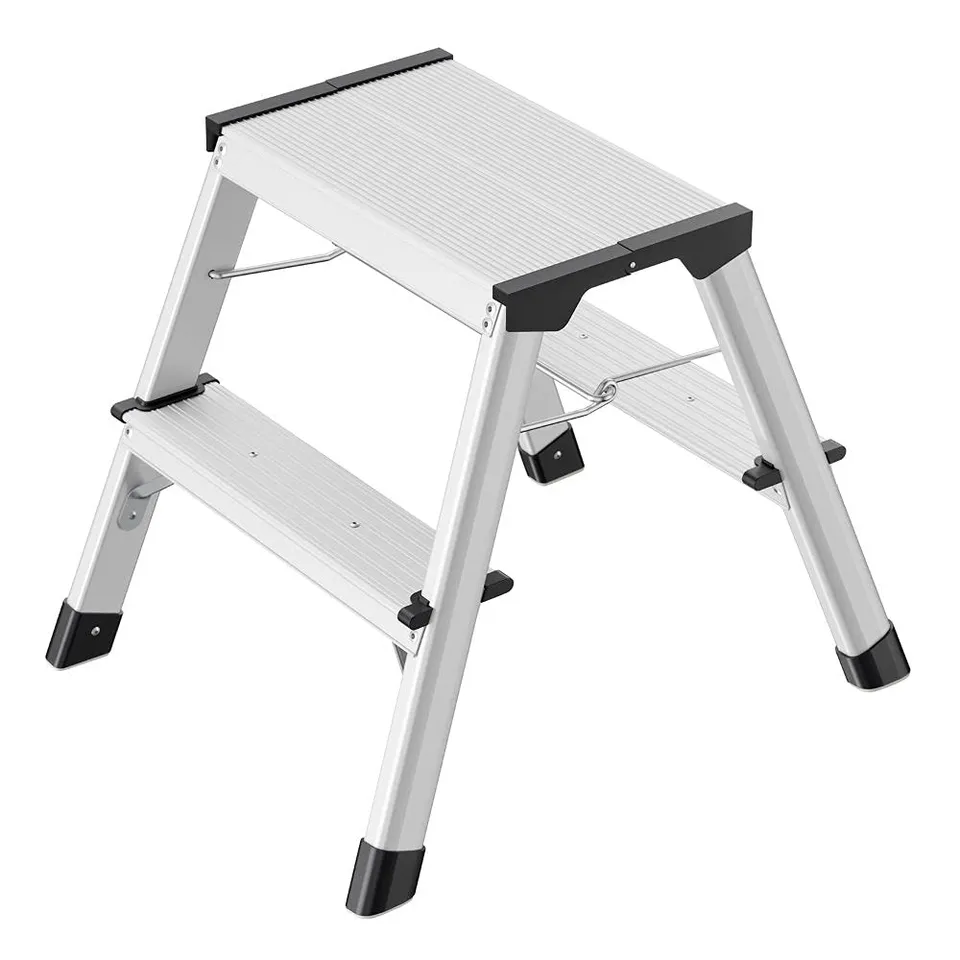 hailo-d60-standardline-trittleiter-2x2-stufen-silber-150-kg image 1