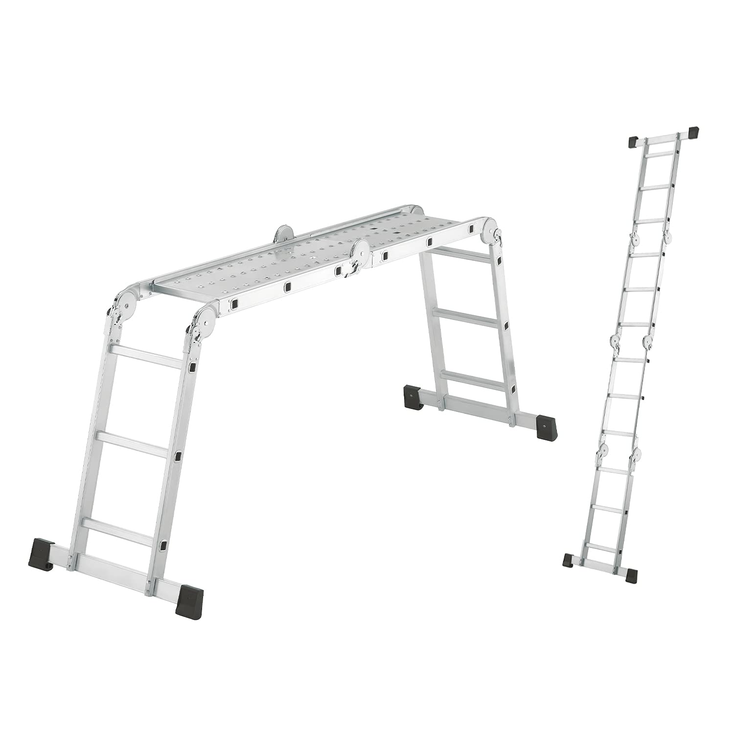 hailo-m60-kombileiter-alu-4x3-mit-arbeitsb-hne-150-kg image 1