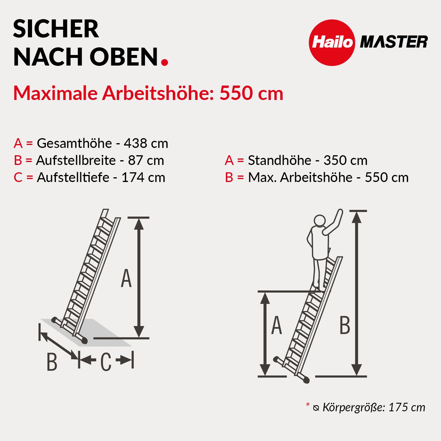 hailo-master-a60-anlegeleiter-alu-18-stufen-150kg-en131 image 7