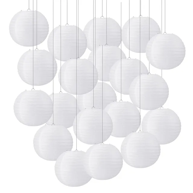 senenqu-papierlaterne-20cm-wei-20-st-ck-lampions-rund image 1