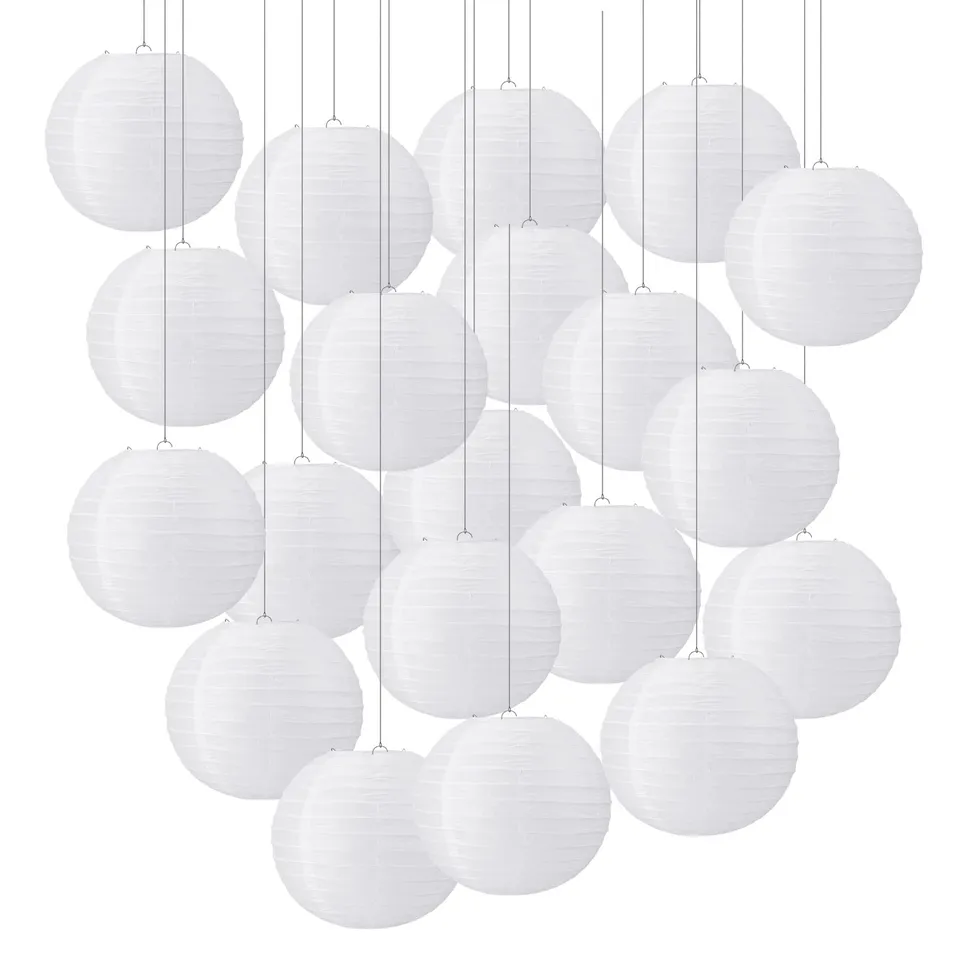 senenqu-papierlaterne-20cm-wei-20-st-ck-lampions-rund image 1