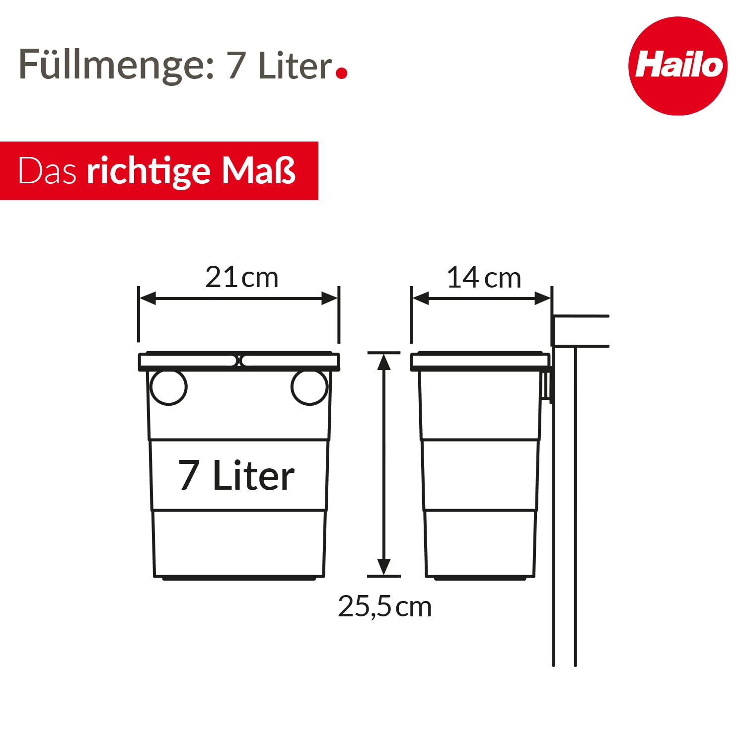 hailo-flexbox-s-m-lleimer-7-liter-mit-deckel-schwarz image 6