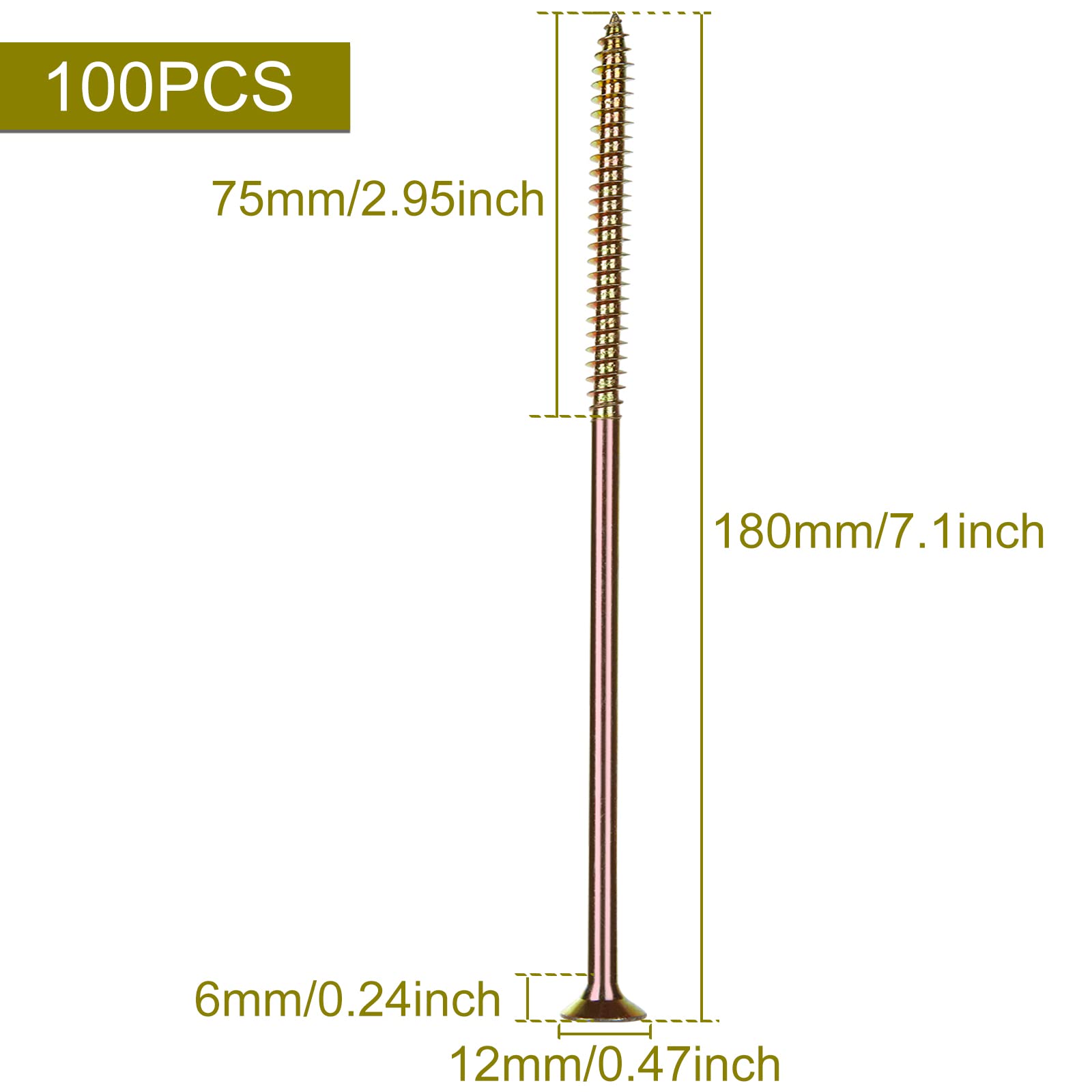 senenqu-holzschrauben-6x180-m6-verzinkt-100-st-ck-senkkopf image 3