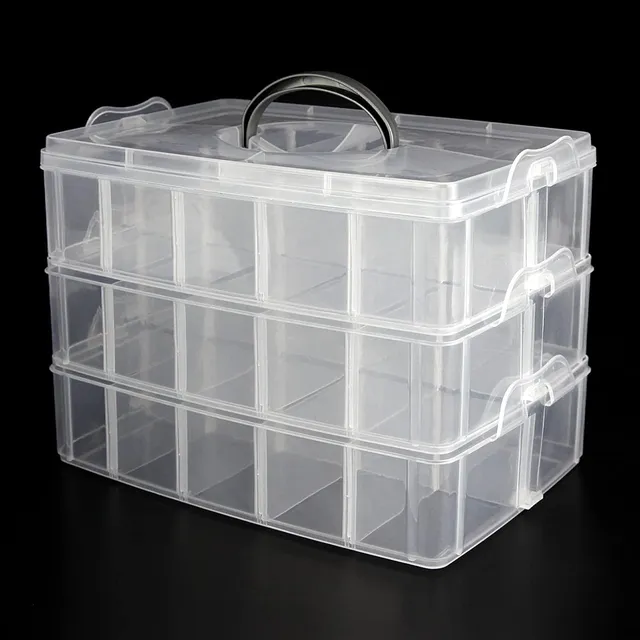 senenqu-sortierbox-30-f-cher-32x19x24cm-aufbewahrungsbox image 1