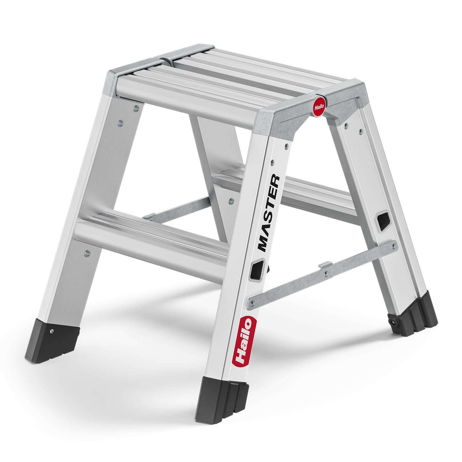 hailo-master-d80-trittleiter-2x2-stufen-alu-150kg image 1
