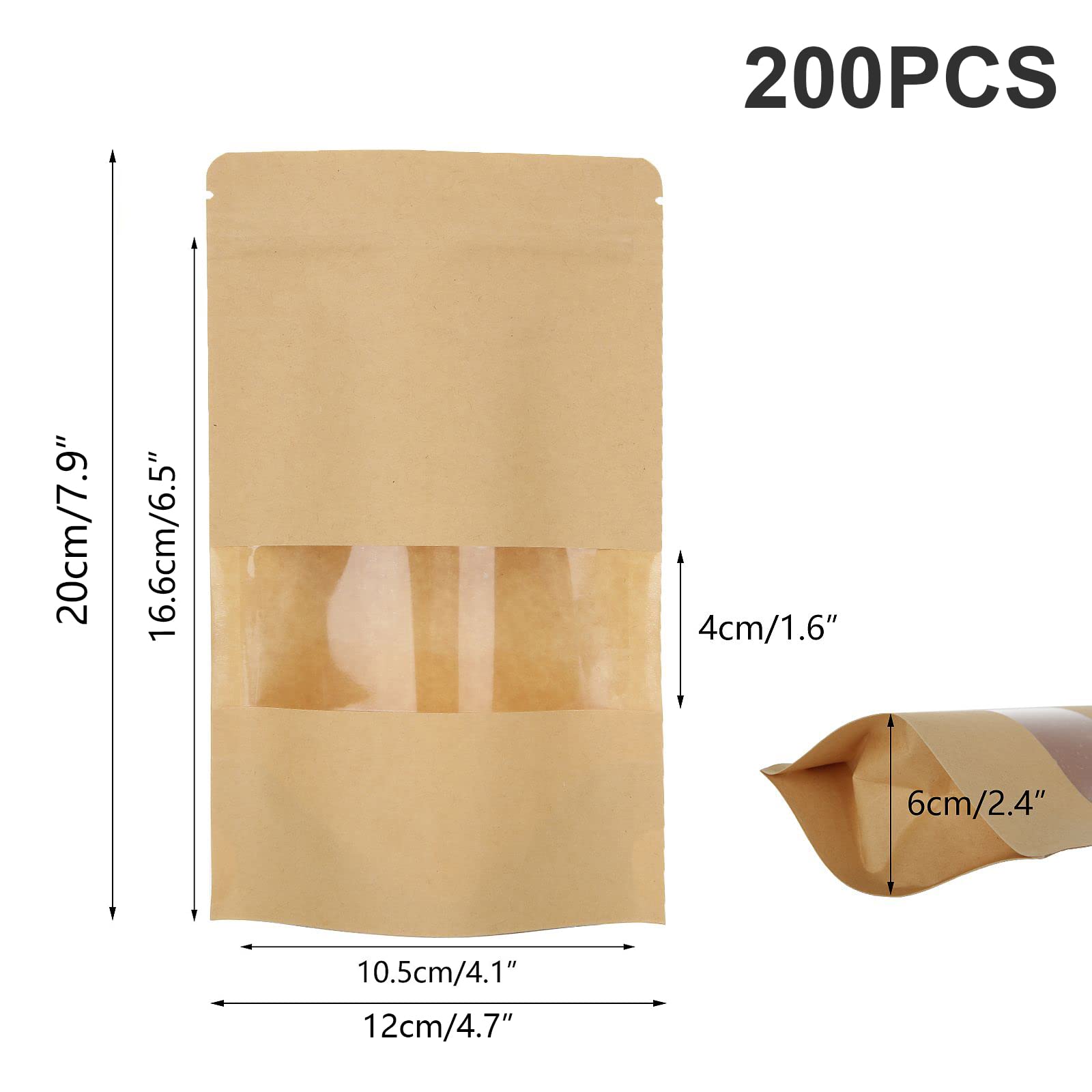 senenqu-shipping-boxes-kraftpapiert-ten-mit-fenster-12x20-cm-200-st-ck image 2