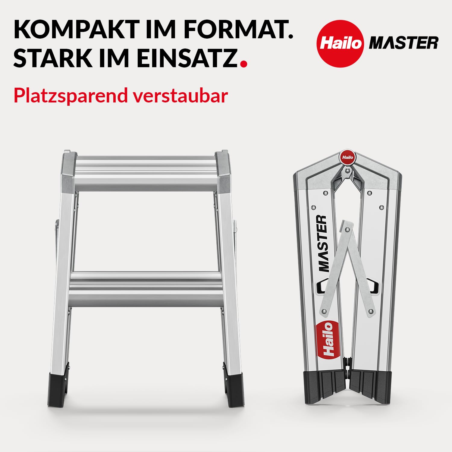hailo-master-d80-trittleiter-2x2-stufen-alu-150kg image 5