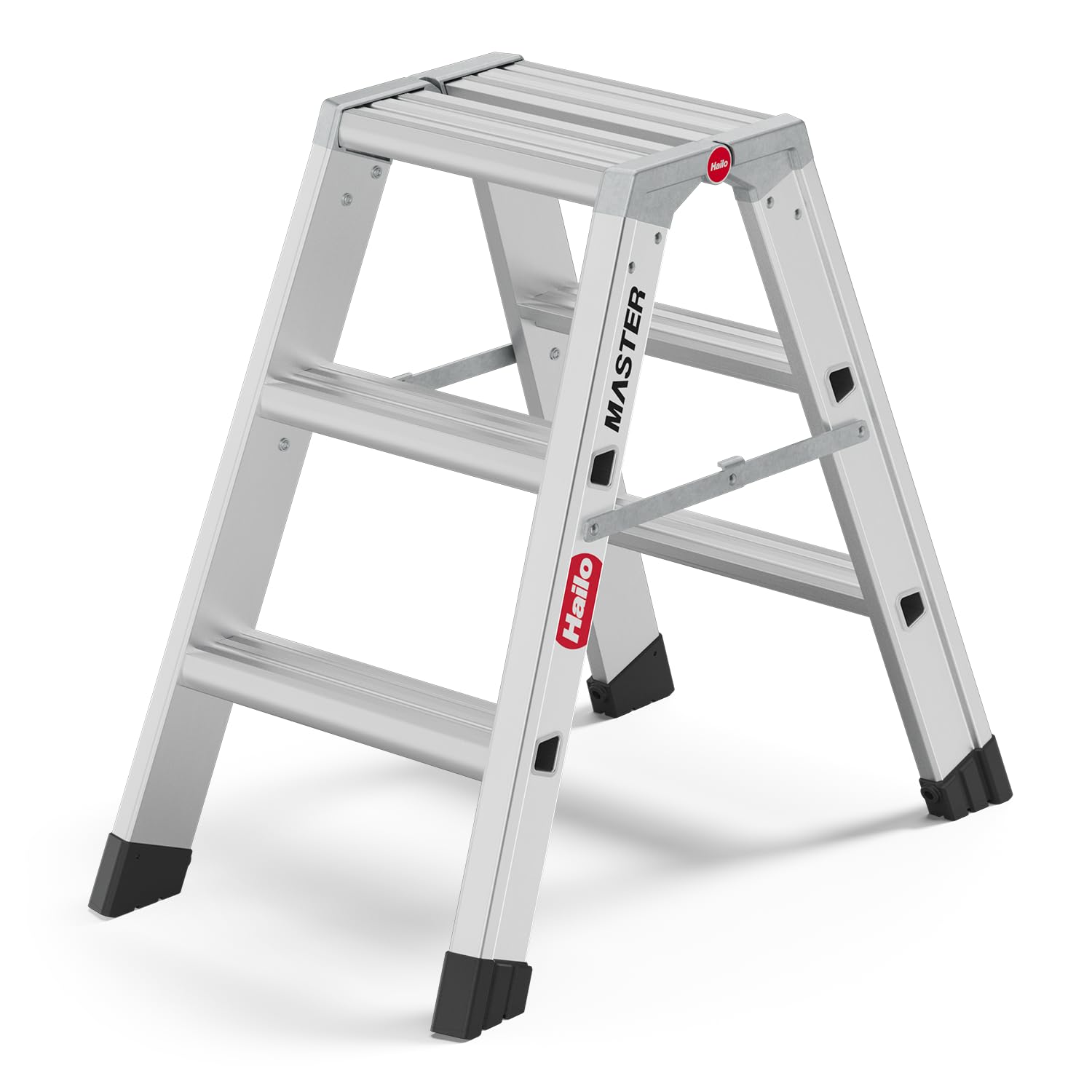 hailo-master-d80-trittleiter-2x3-stufen-beidseitig-150-kg image 1