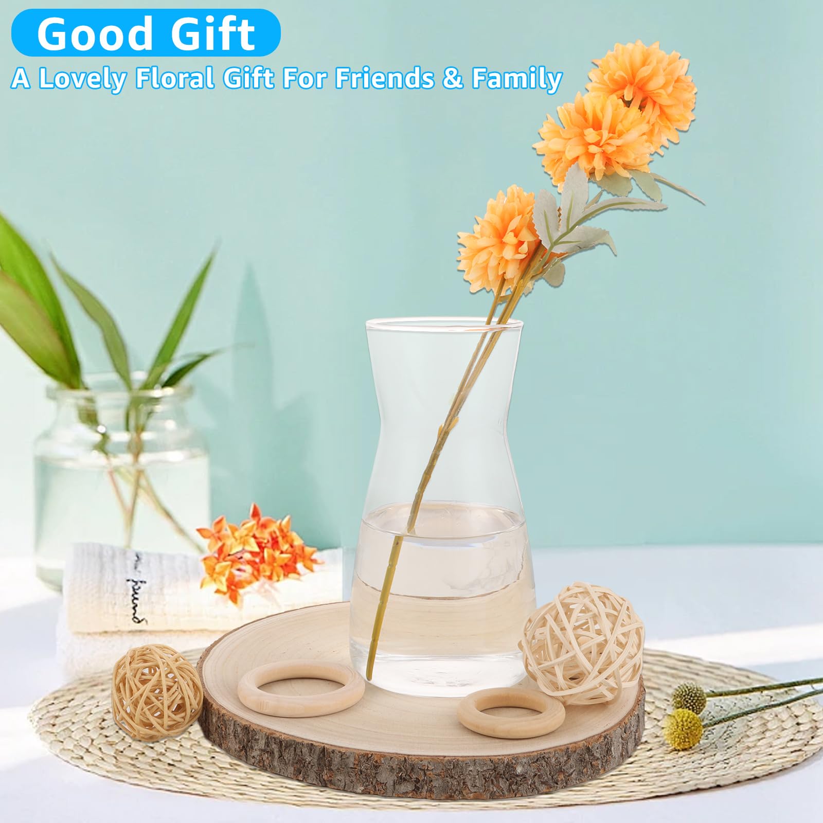 senenqu-glasvase-20-cm-hoch-transparent-3er-set-blumenvase image 5