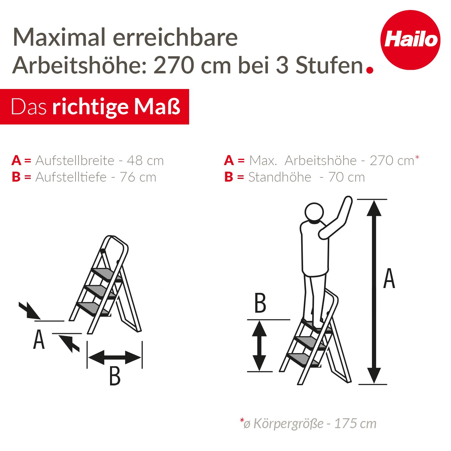 hailo-k44-standardline-klapptritt-3-stufig-schwarz image 7