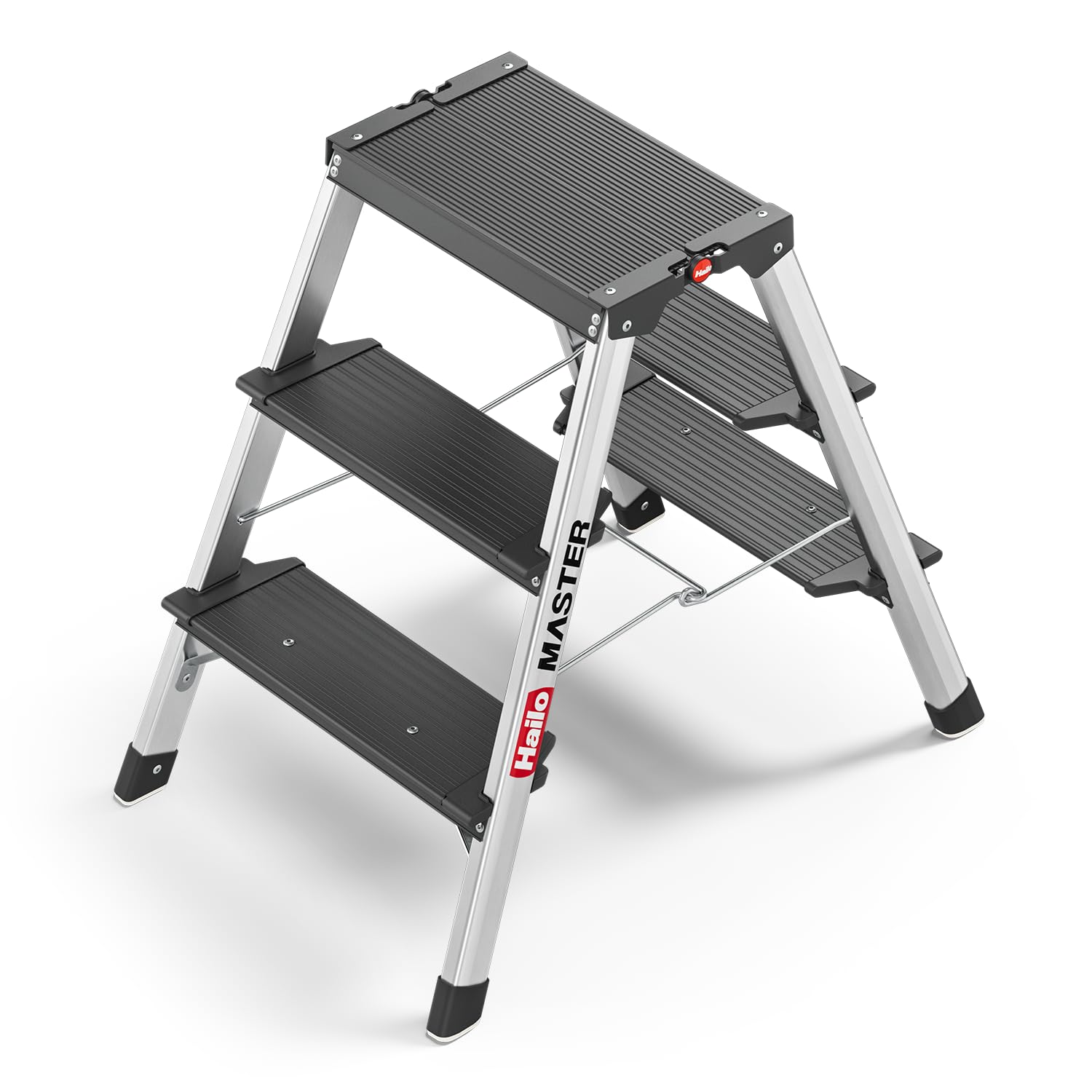 hailo-master-d70-trittleiter-2x3-alu-silber image 1