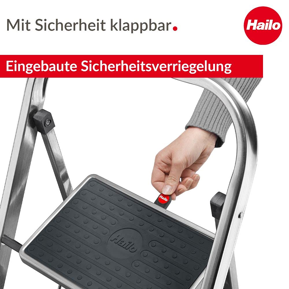 hailo-k70-standardline-alu-trittleiter-3-stufen-silber-150-kg image 3