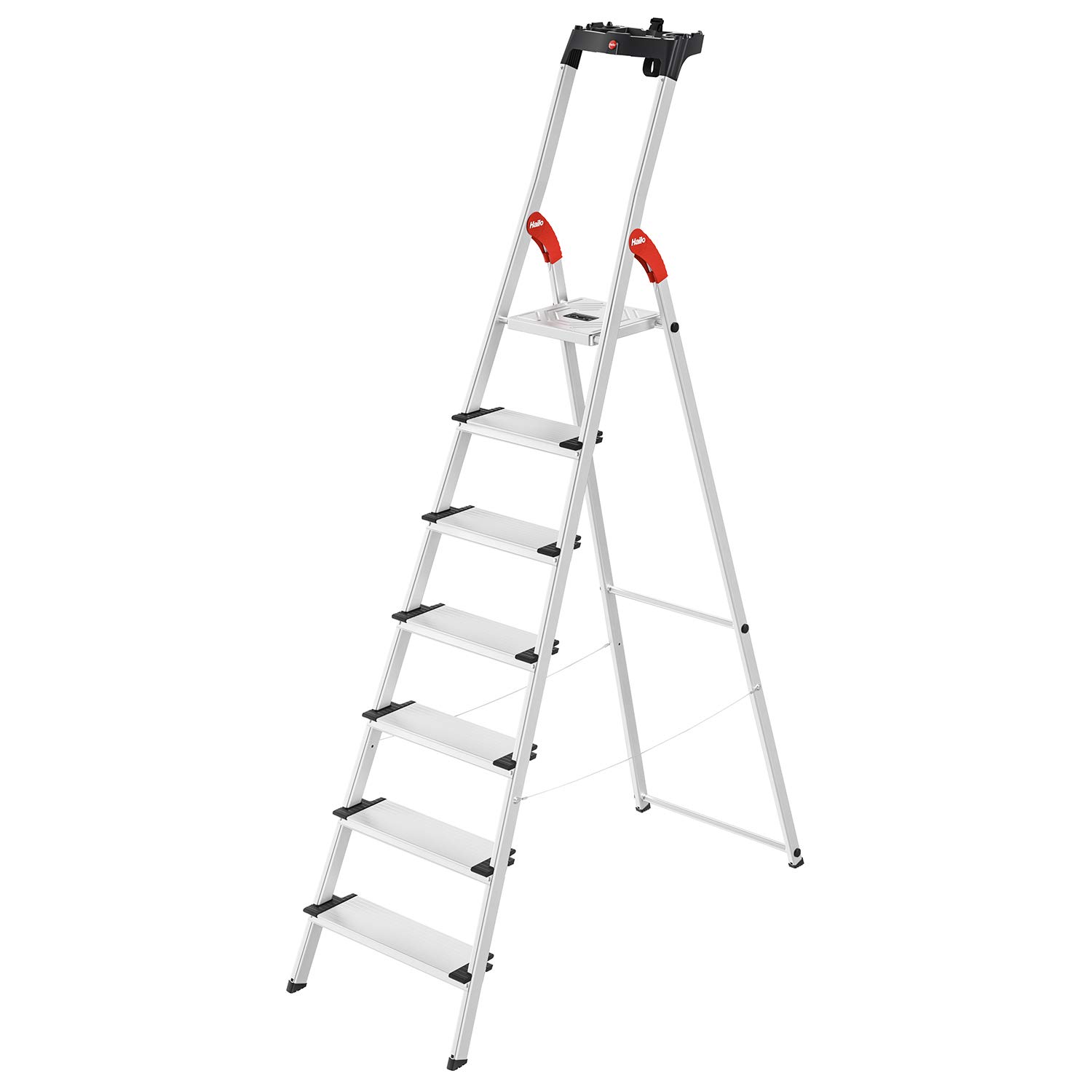 hailo-l80-comfortline-stehleiter-7-stufen-xxl-alu-150kg image 1