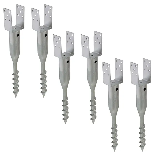 trutzholm-zaunbau-bodenh-lse-9x9-cm-u-profil-6er-set image 1