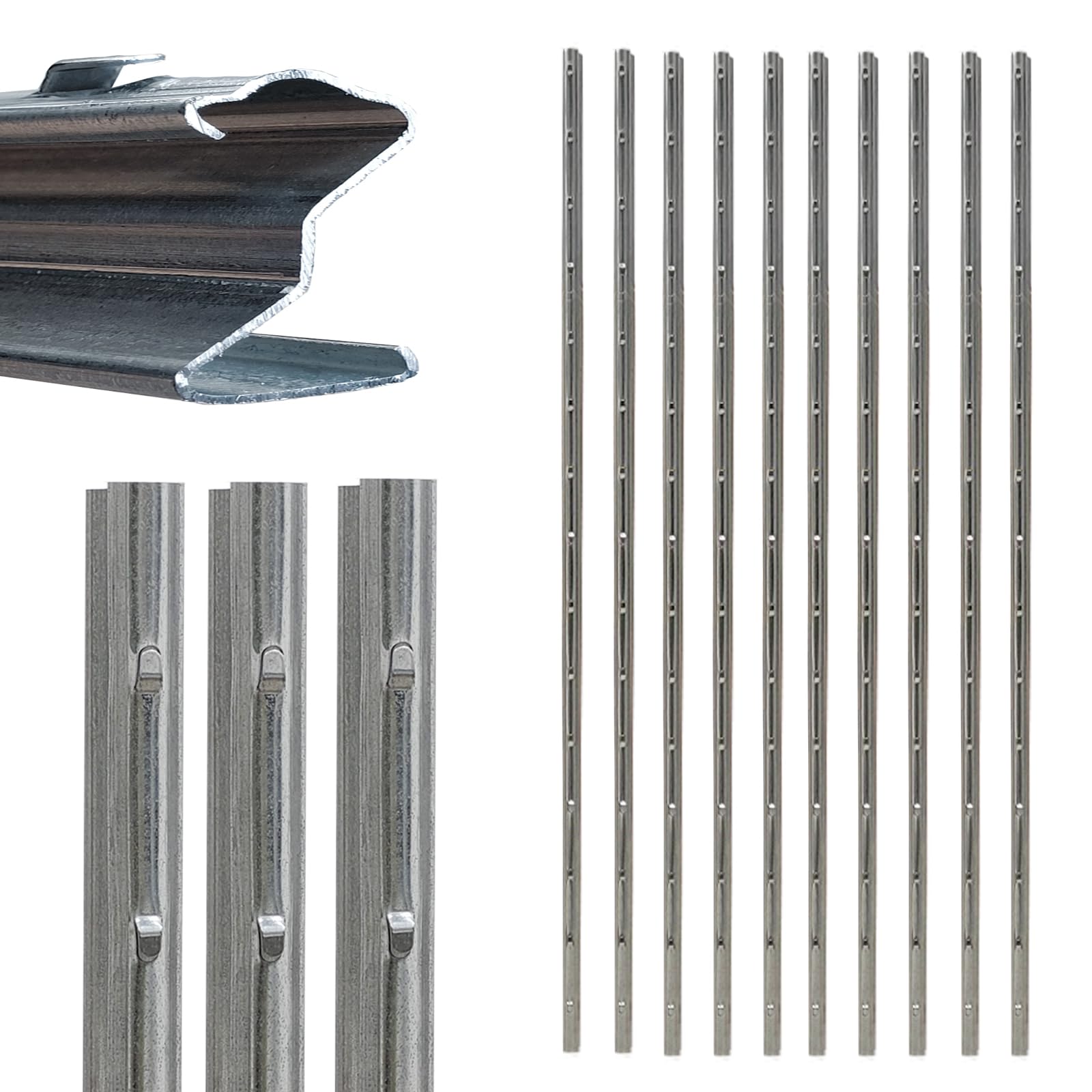 trutzholm-zaunbau-z-profil-zaunpfosten-250cm-10er-set image 1