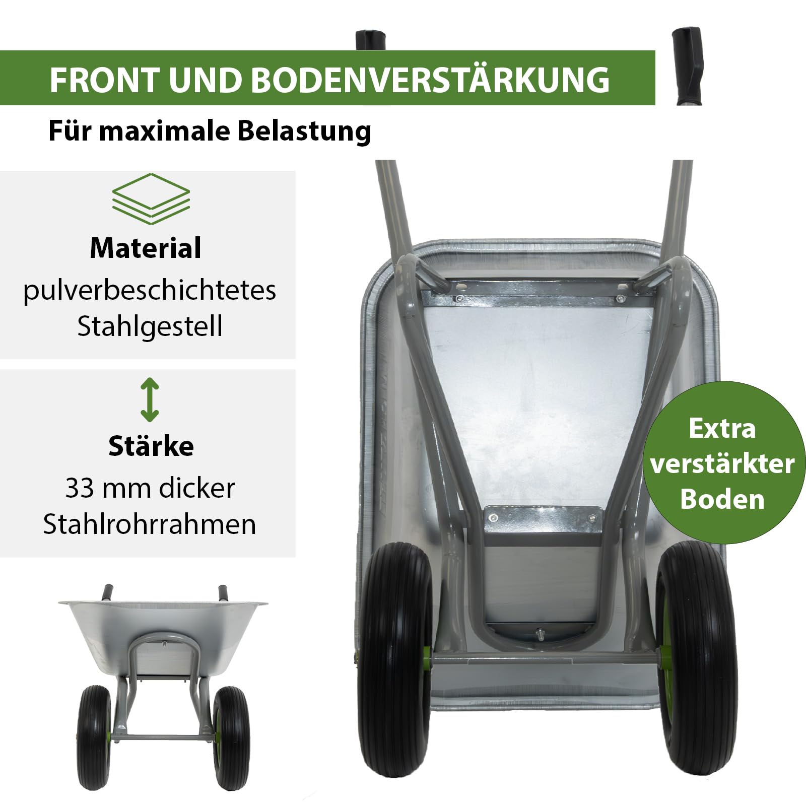 trutzholm-schubkarre-2-rad-110l-150kg-pu-r-der-verzinkt image 5