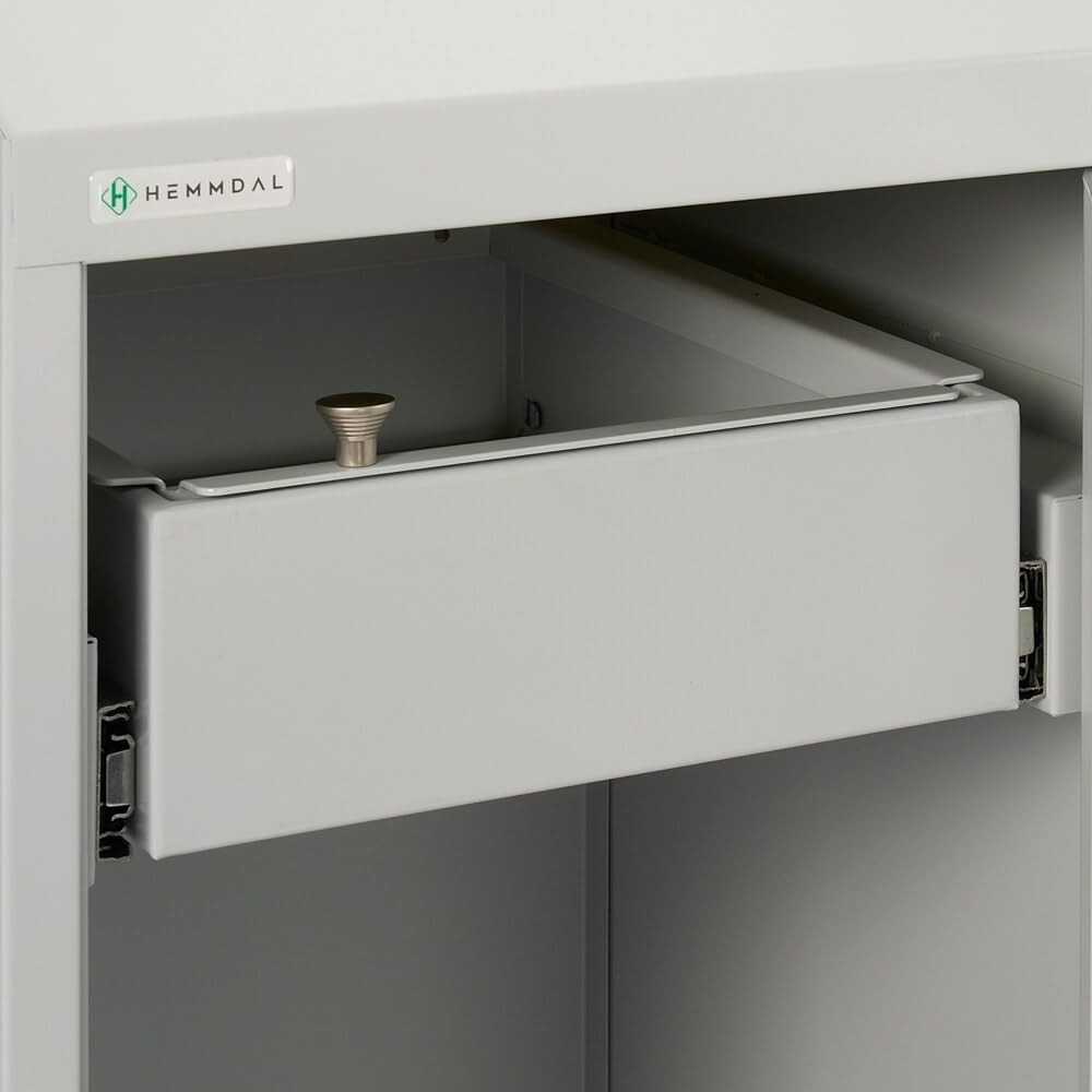 hemmdal-recycling-abfallsammler-2x120-l-stahl-2-einheiten image 4