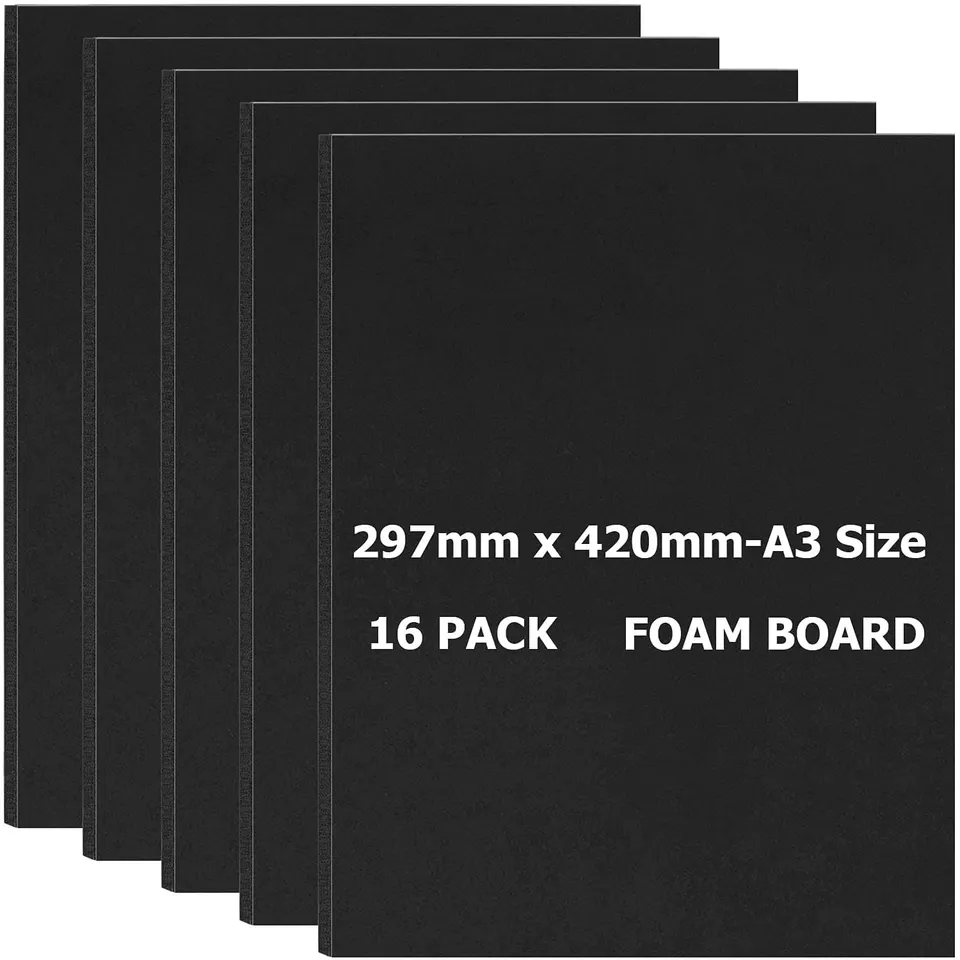 senenqu-foam-boards-schaumstoffplatte-a3-schwarz-16er image 1