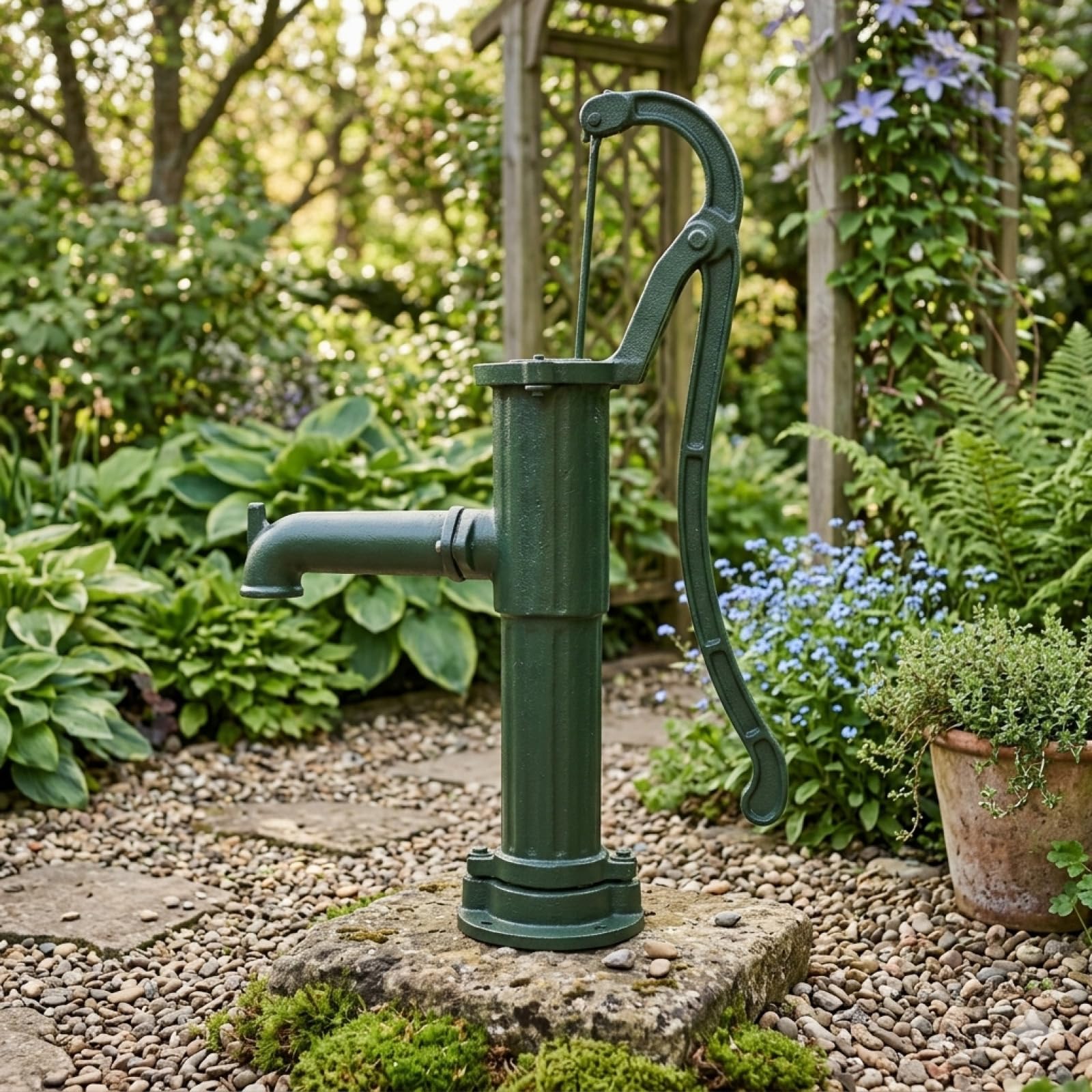 trutzholm-wasser-im-garten-schwengelpumpe-gusseisen-gr-n image 7