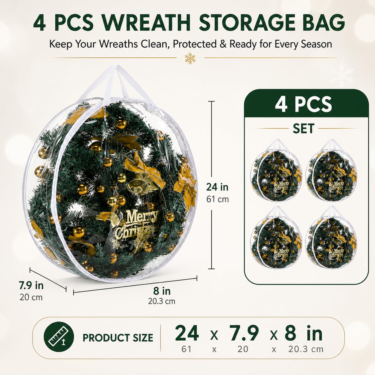 senenqu-cable-boxes-kranz-aufbewahrungstasche-61cm-tasche-4er-transp image 2