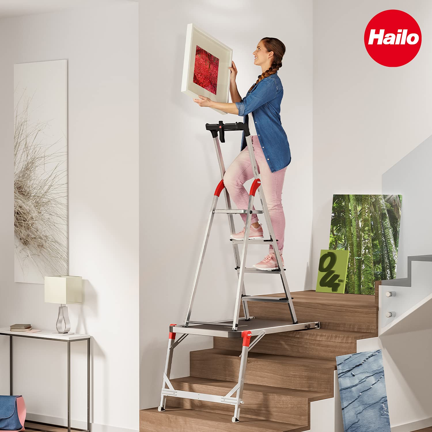hailo-tp1-treppenpodest-arbeitsplattform-150-kg-verstellbar image 8