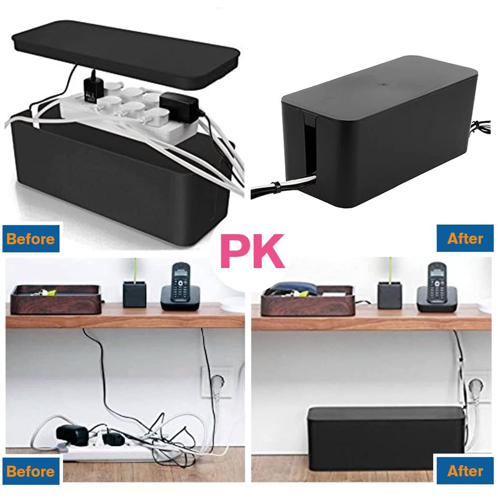 senenqu-kabelbox-3er-set-schwarz-gro-mittel-klein image 3