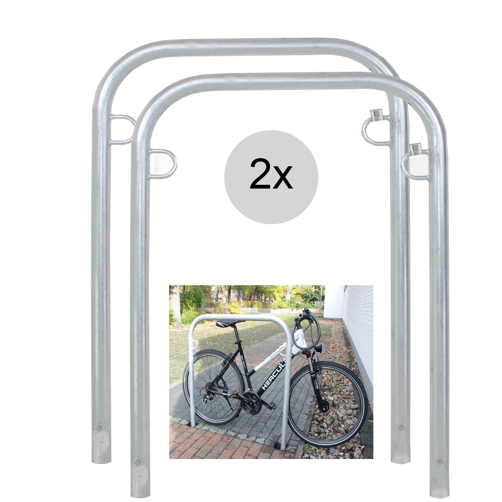 trutzholm-anlehnb-gel-fahrradst-nder-2er-feuerverzinkt image 2