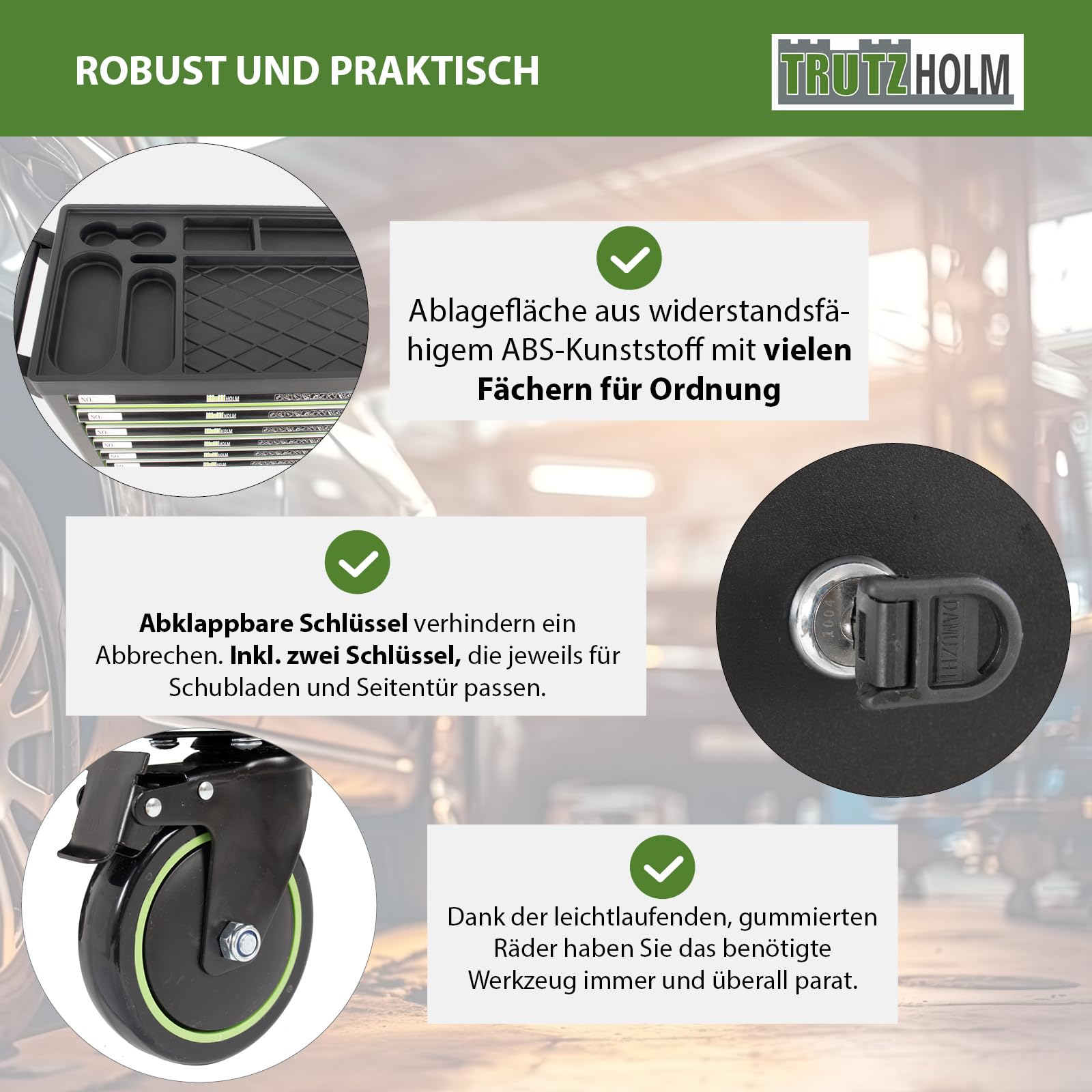 trutzholm-werkstattwagen-254-tlg-best-ckt-8-schubladen-gr-n image 4